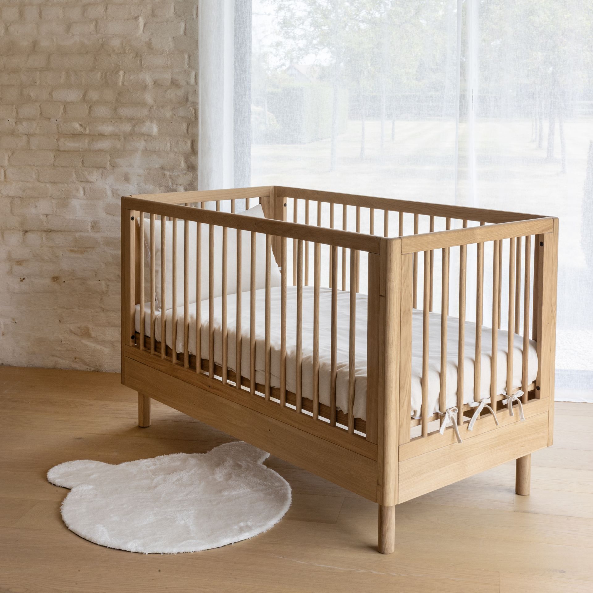 Lit bébé évolutif Forrest en chêne massif – 70 × 140 cm – Image 10