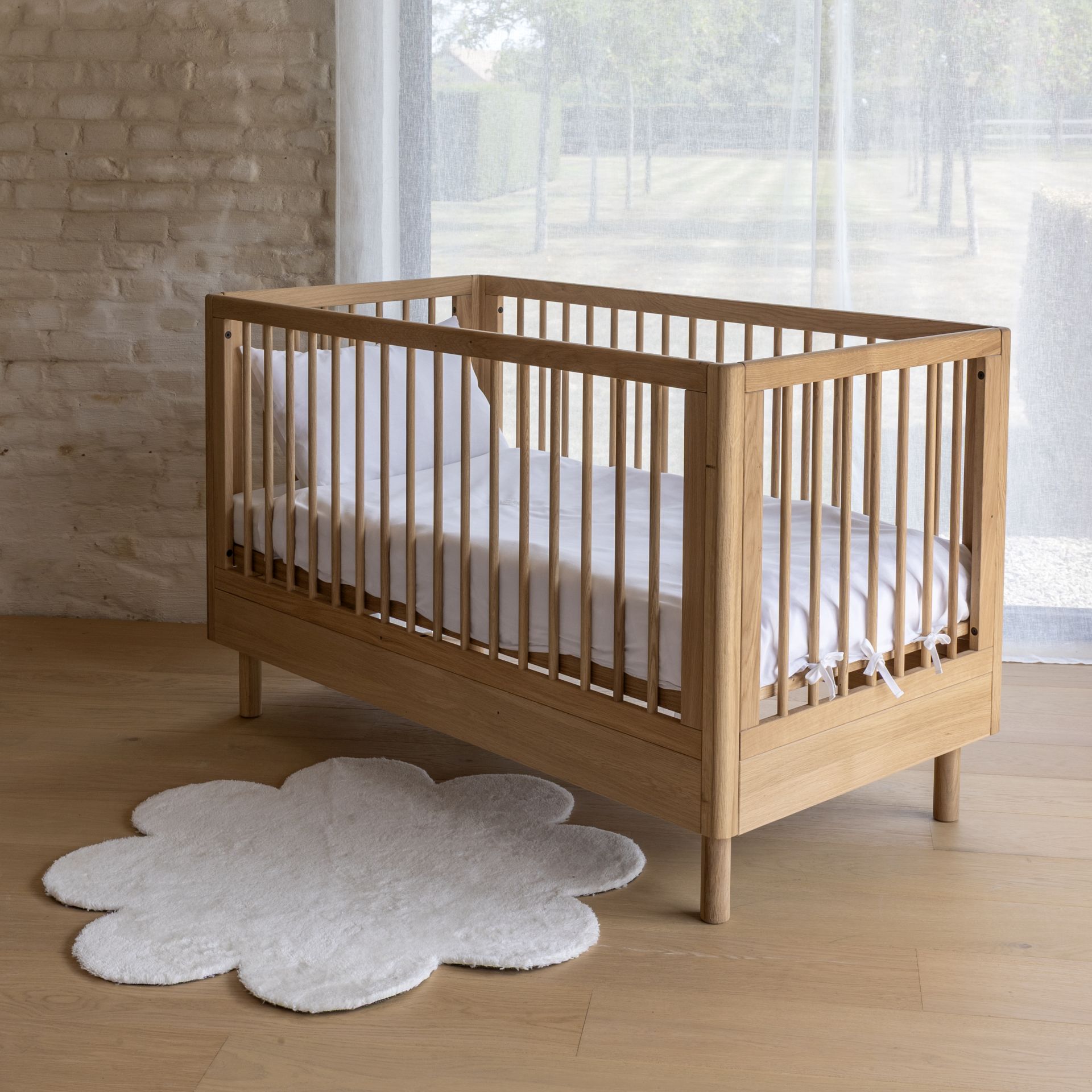 Lit bébé évolutif Forrest en chêne massif – 70 × 140 cm – Image 11