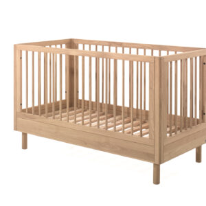 Lit bébé évolutif Forrest en chêne massif – 70 × 140 cm