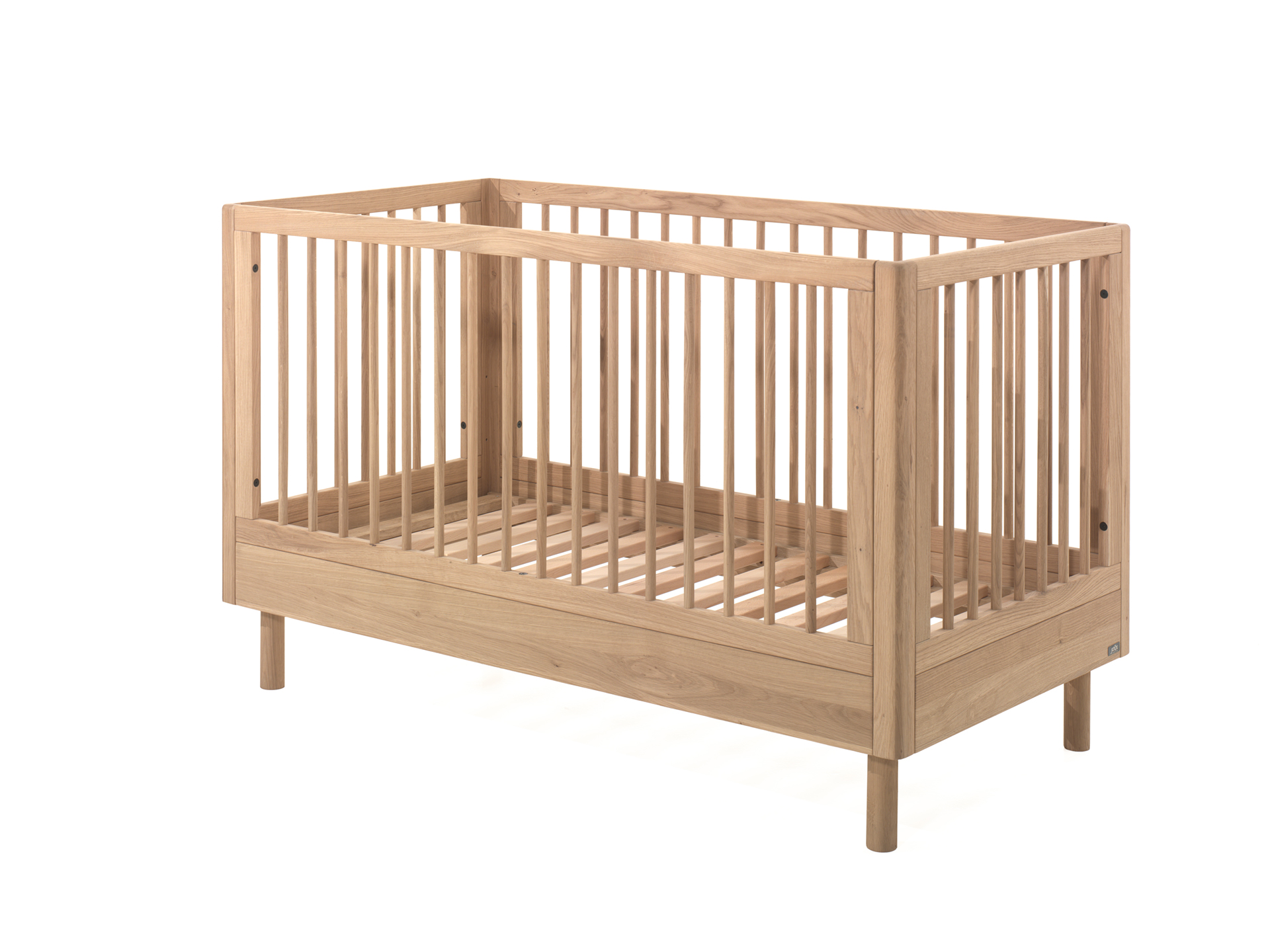 Lit bébé évolutif Forrest en chêne massif – 70 × 140 cm