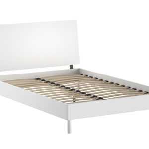Lit double Forrest en hêtre massif 140 × 200 cm – Blanc