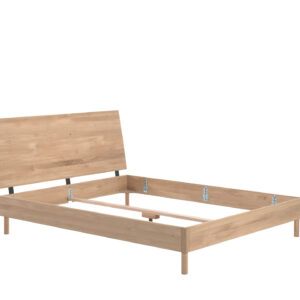 Lit double Forrest en chêne massif avec tête de lit – 160 × 200 cm