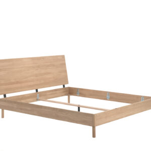Lit double Forrest en chêne massif avec tête de lit – 180 × 200 cm