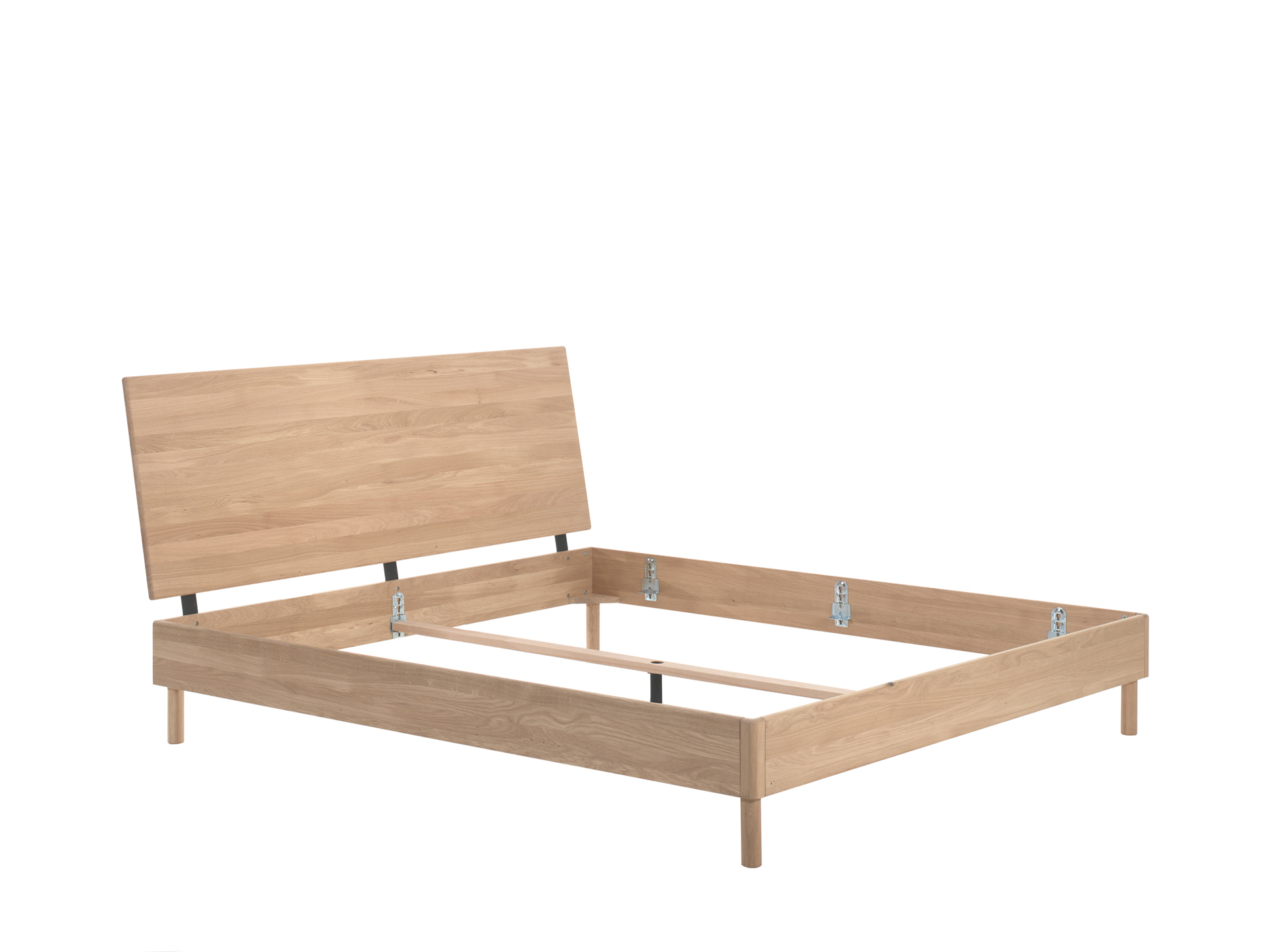 Lit double Forrest en chêne massif avec tête de lit – 180 × 200 cm
