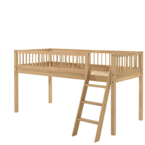 Lit mi-hauteur enfant Forrest en chêne massif – 90 × 200 cm