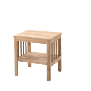 Table de chevet Forrest en chêne massif avec 2 étagères