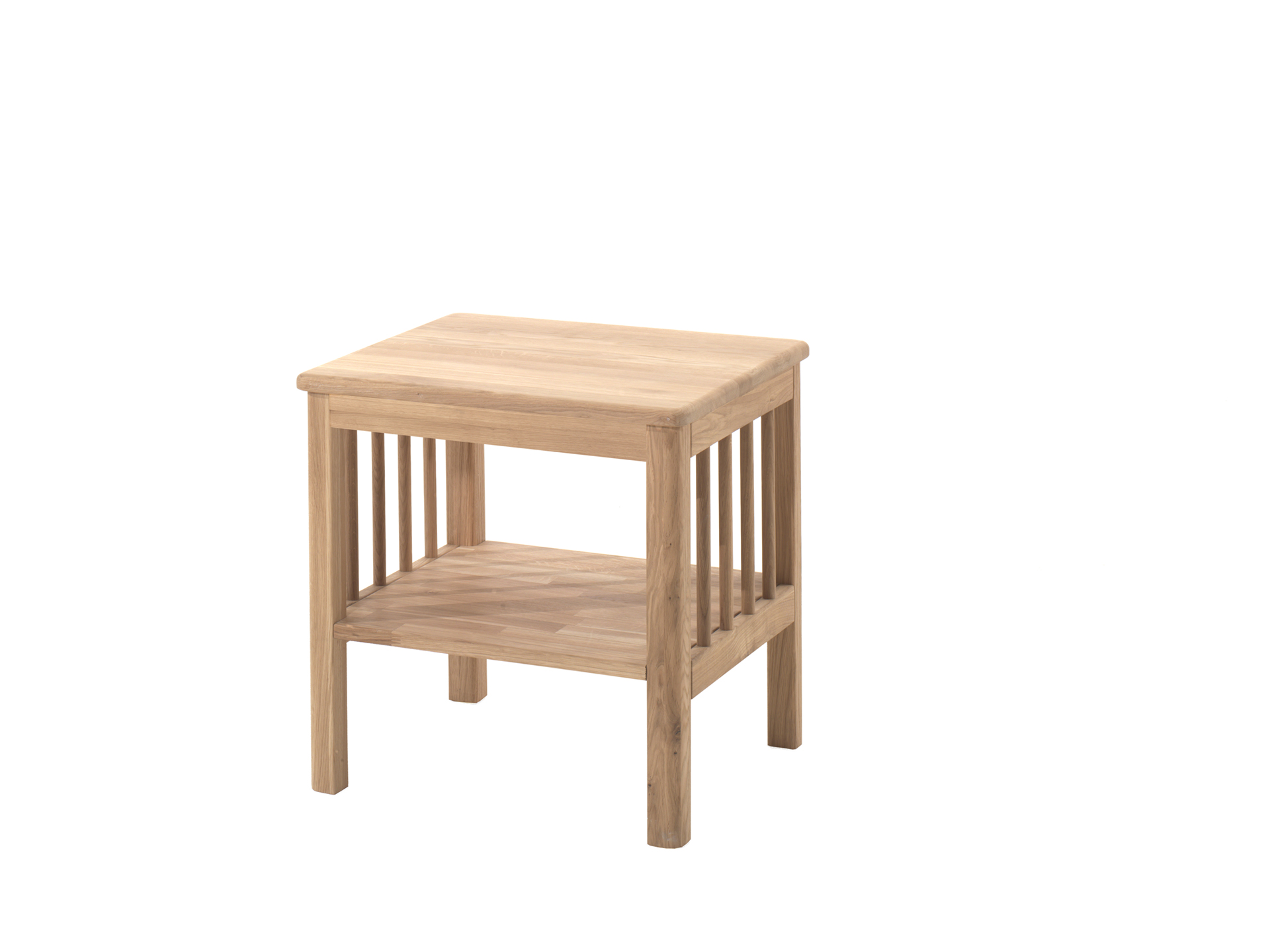 Table de chevet Forrest en chêne massif avec 2 étagères