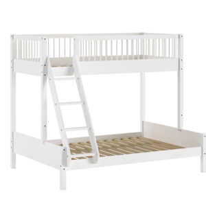 Lit superposé familial Forrest 140 × 200 + 90 × 200 cm – Blanc